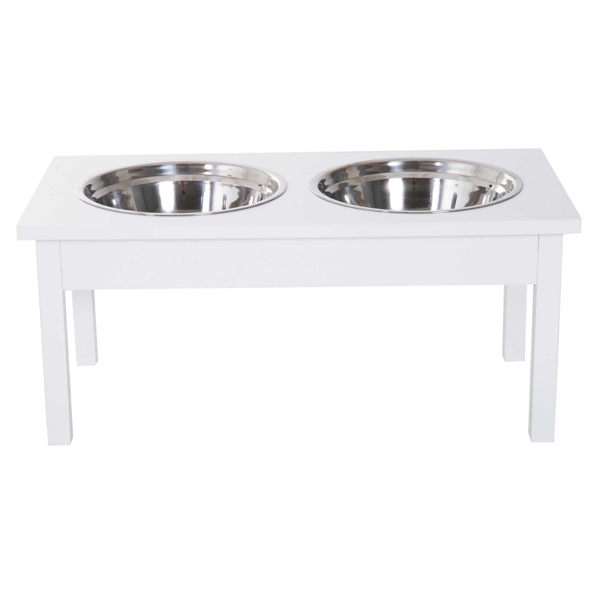 23" Wooden Raised Dog Bowl Station