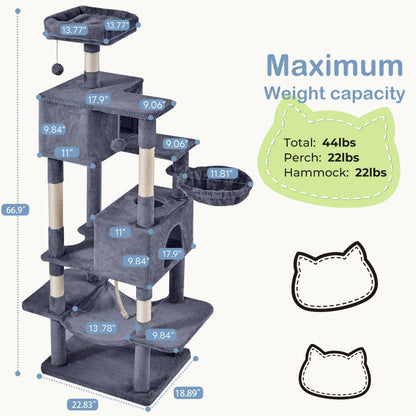 Cat Condo Tower with Hammock