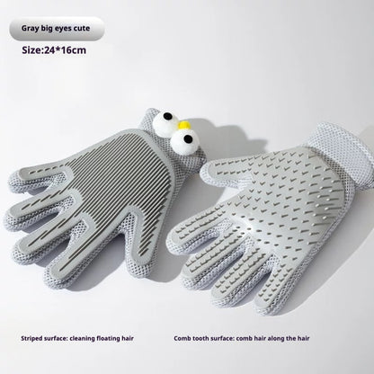 Pet Hair Removal Grooming Gloves