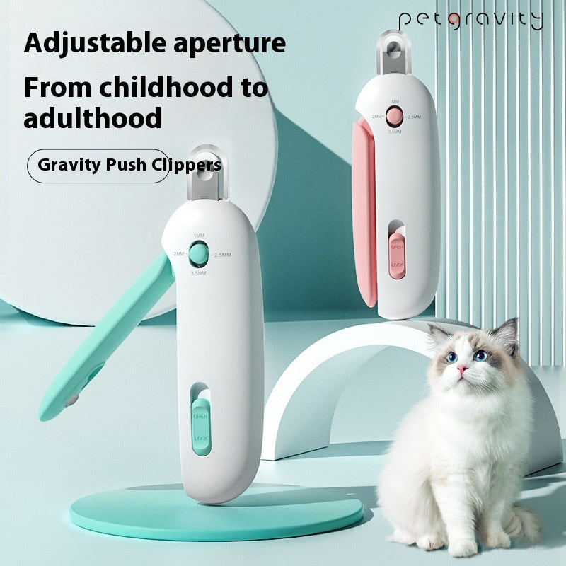 Cat Nail Scissors with Gravity Push