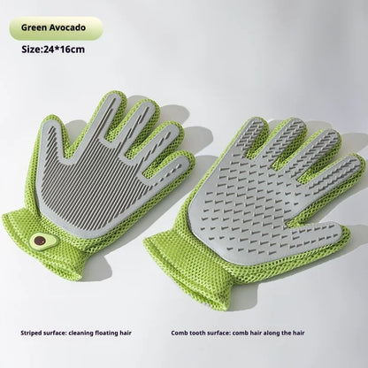 Pet Hair Removal Grooming Gloves