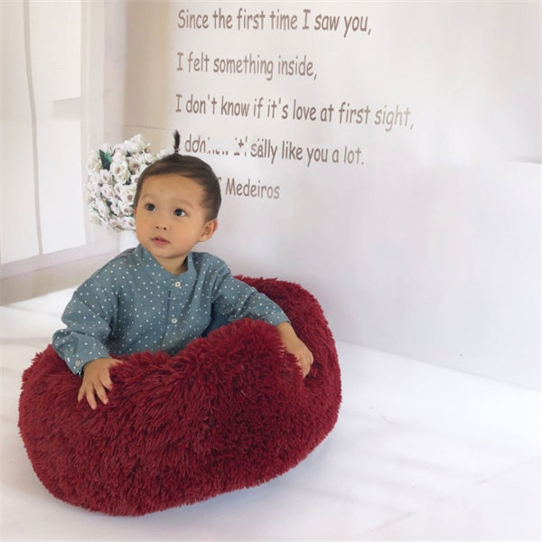 Round Plush Donut Pet Bed