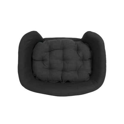 Tufted Cushion Dog Bed with Birch Legs