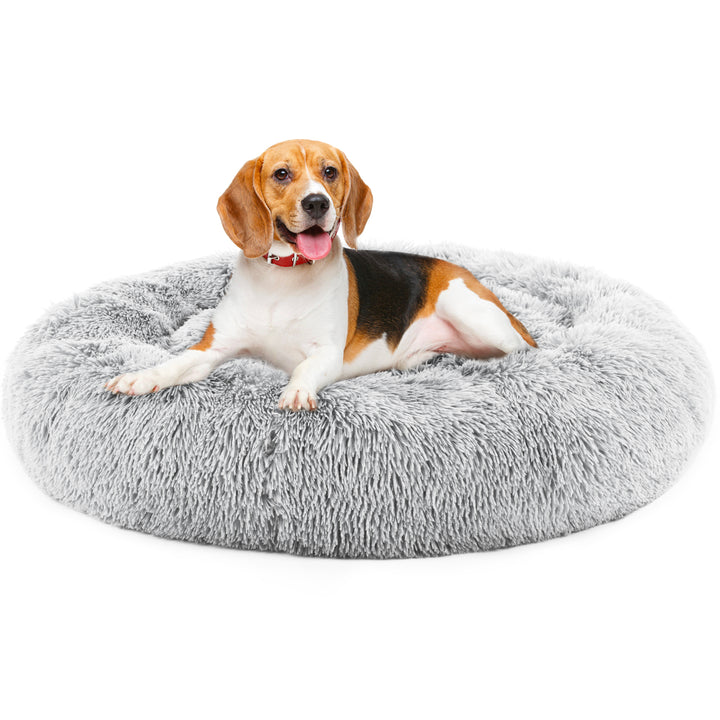 Anti-Slip Round Faux Fur Pet Bed