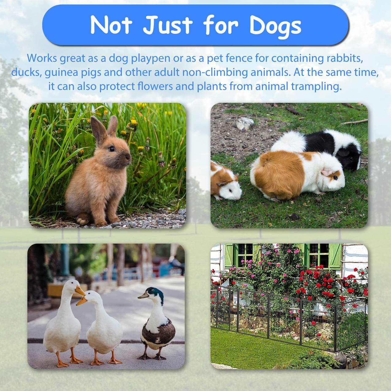 Heavy-Duty 8 Foldable Panels Dog Playpen