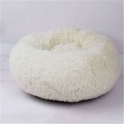 Round Plush Donut Pet Bed
