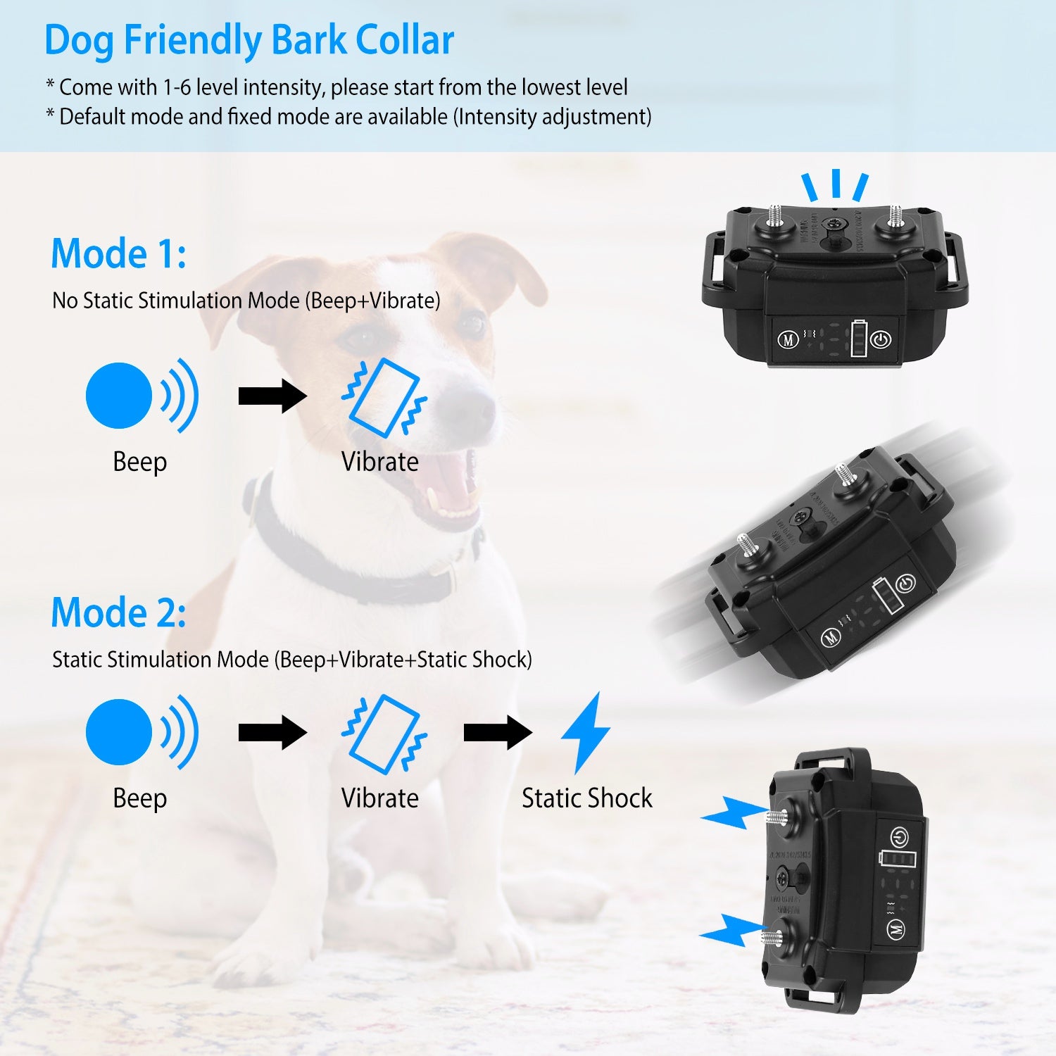 Anti-Bark Collar with Dual Training Modes