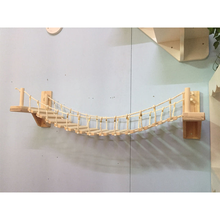 Wall-Mounted Pine Cat Furniture Staircase