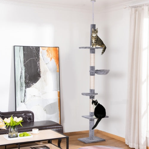 Floor To Ceiling Vertical Cat Tree Scratching Post
