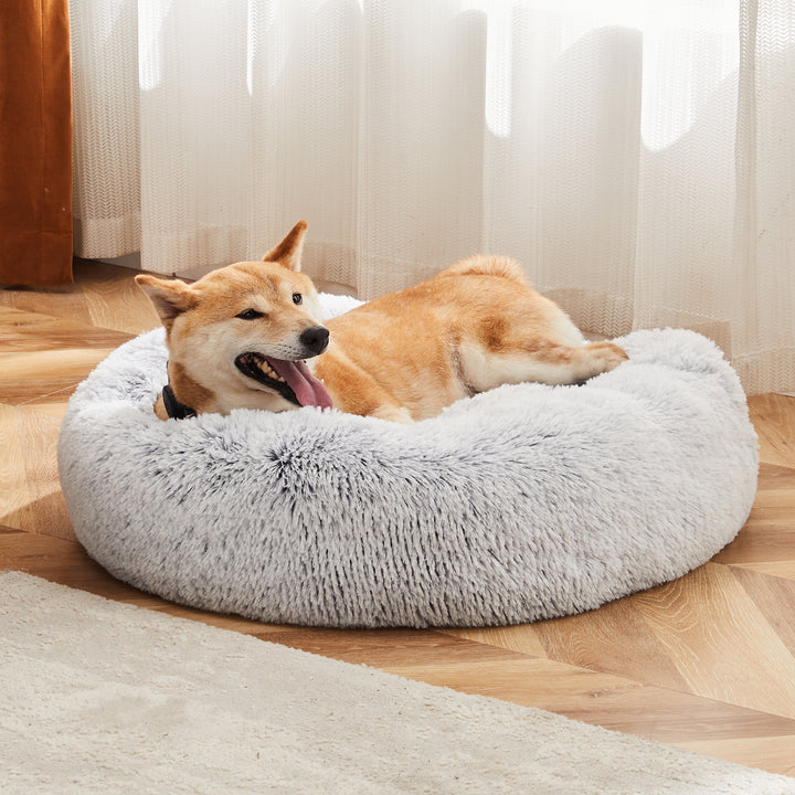 Anti-Slip Round Faux Fur Pet Bed