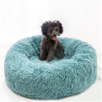 Round Plush Donut Pet Bed