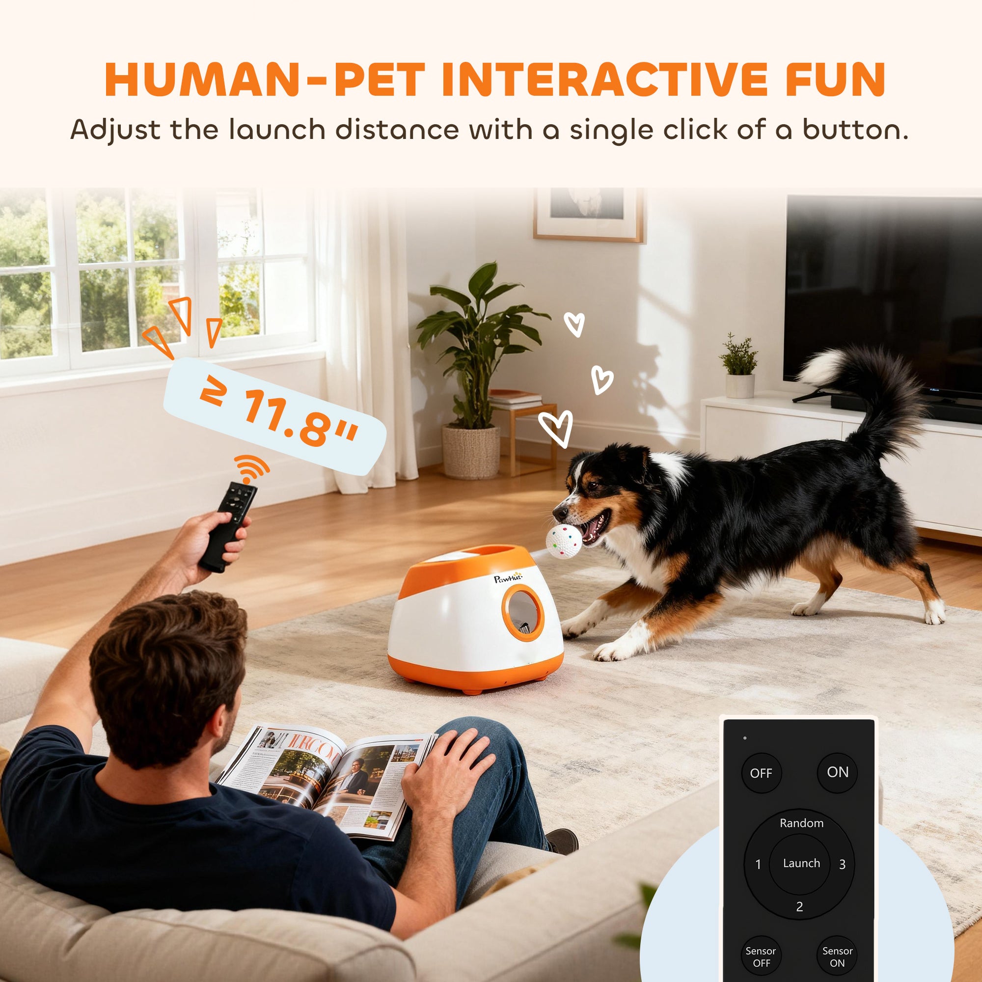 Automatic Dog Ball Launcher 26-79 FT
