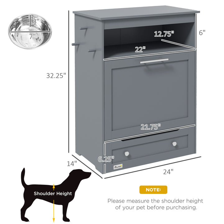 Pet Feeder Station & Storage Cabinet