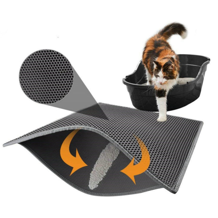Double-Layer Honeycomb Cat Litter Mat