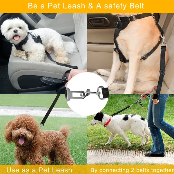2 Pcs Pet Dog Seat Belt Leash
