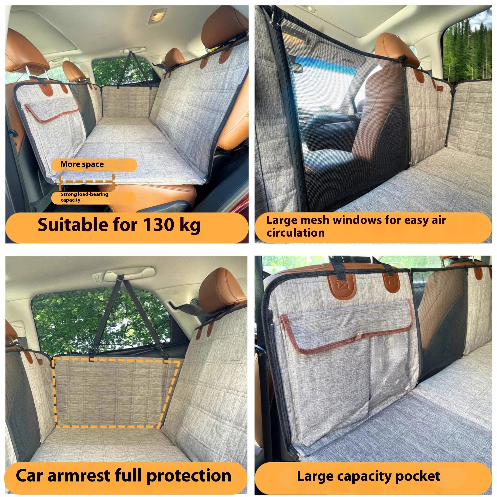 Waterproof Rear Seat Dog Car Seat Cover