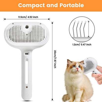 3 In 1 Pet Grooming Steam Brush