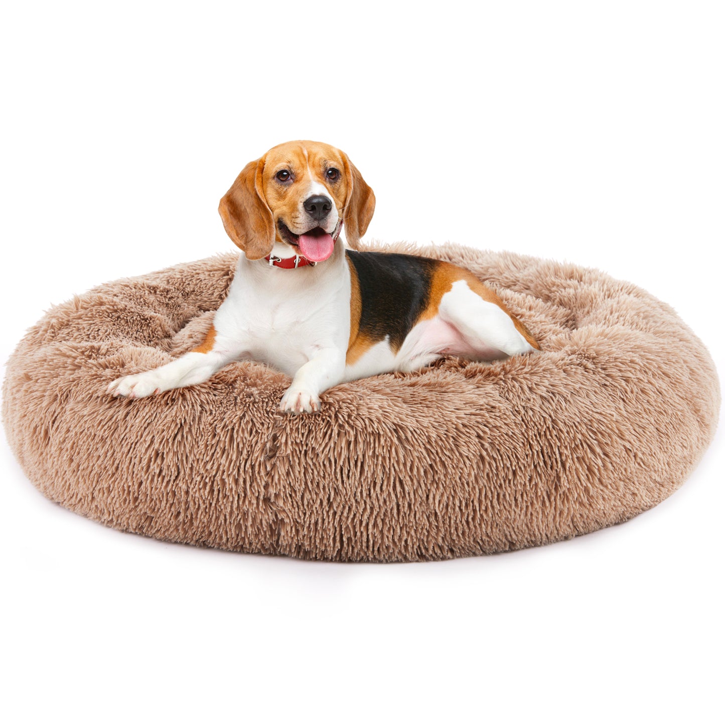 Anti-Slip Round Faux Fur Pet Bed