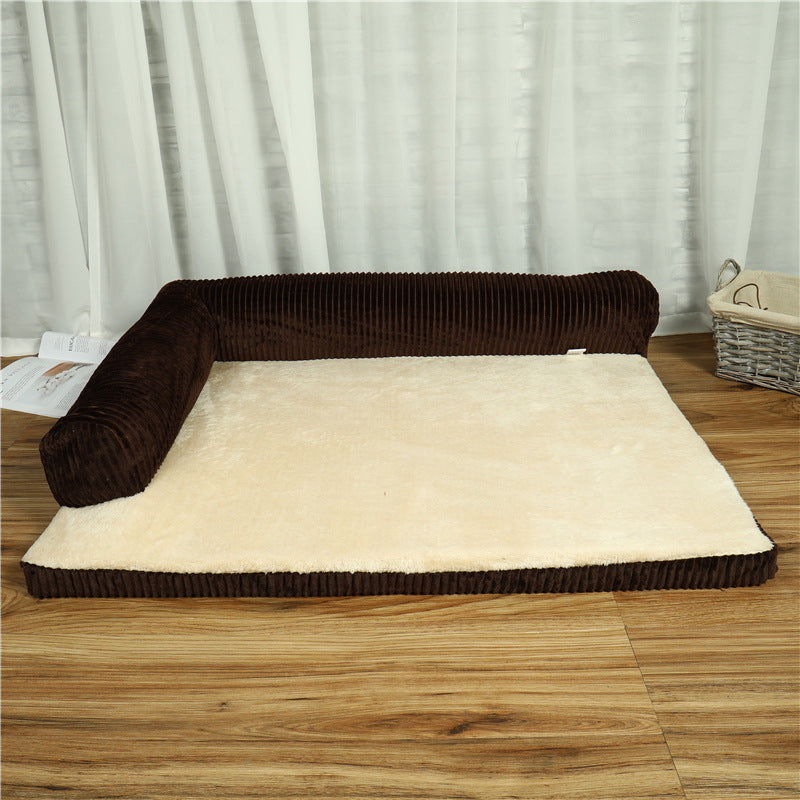 Luxury L-Shaped Dog Bed