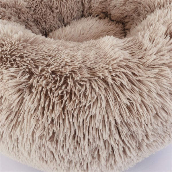 Round Plush Donut Pet Bed
