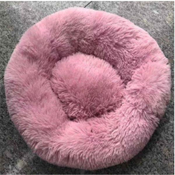 Round Plush Donut Pet Bed