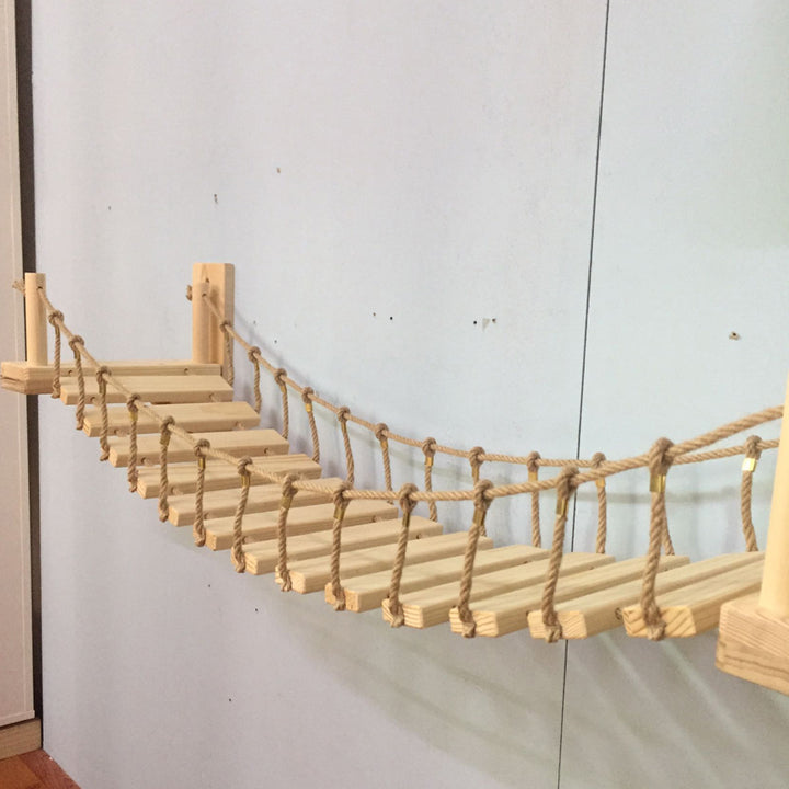 Wall-Mounted Pine Cat Furniture Staircase