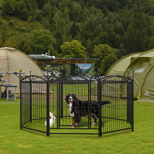 32 Inch 8 Panel Metal Dog Fence