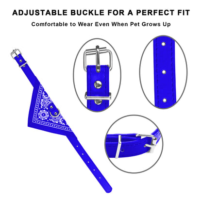 Adjustable Bandana Leather Pet Collar