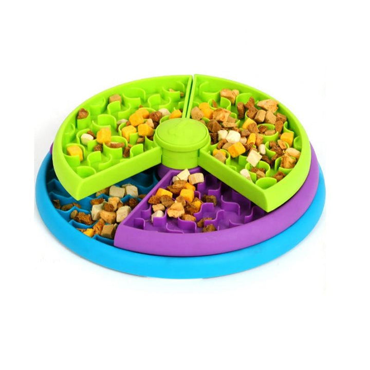 3-in-1 Interactive Pet Feeder Puzzle Bowl