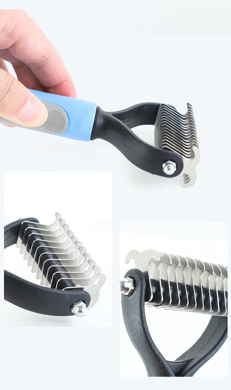 Double-Sided Pet Grooming Dematting Brush