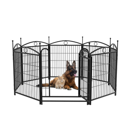 32 Inch 8 Panel Metal Dog Fence