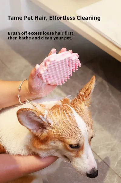 Pet Rubber Bath Massage Comb