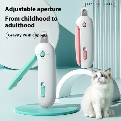 Cat Nail Scissors with Gravity Push