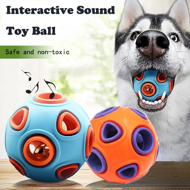 Dog Rubber Ball with Bell Sound 2-Pack