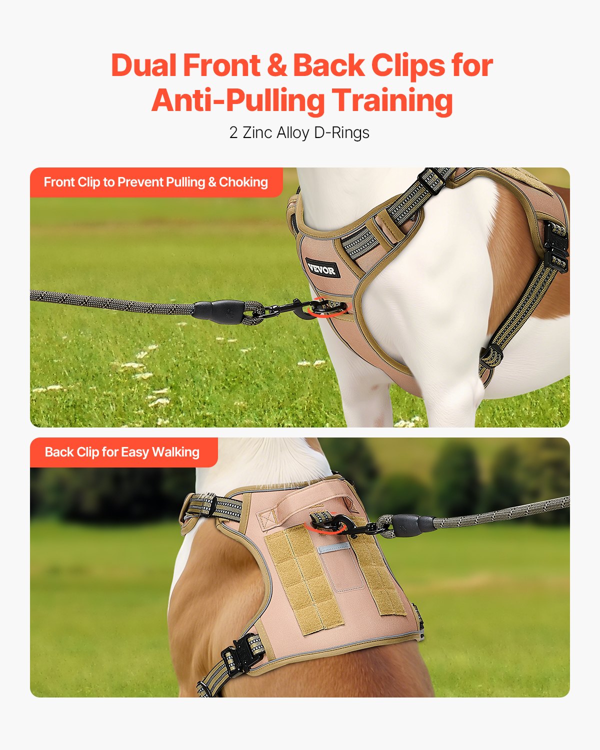 No Pull Tactical Dog Harness | Adjustable Dog Harness for Large