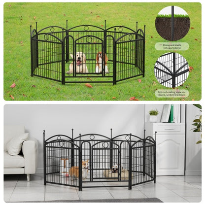 24 Inch 8 Panel Metal Dog Playpen