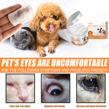 Pet Tear Stains Eye Cotton Wipes