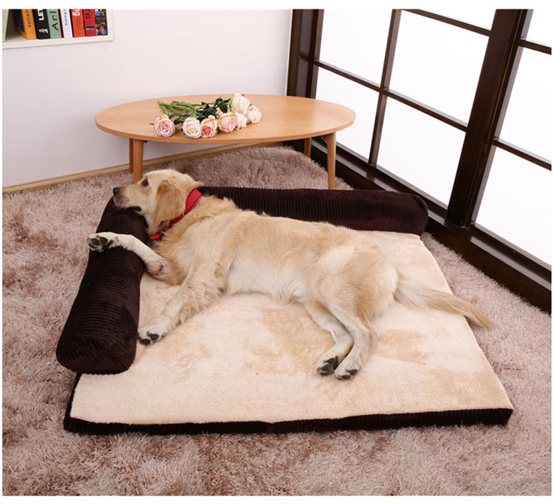 Luxury L-Shaped Dog Bed