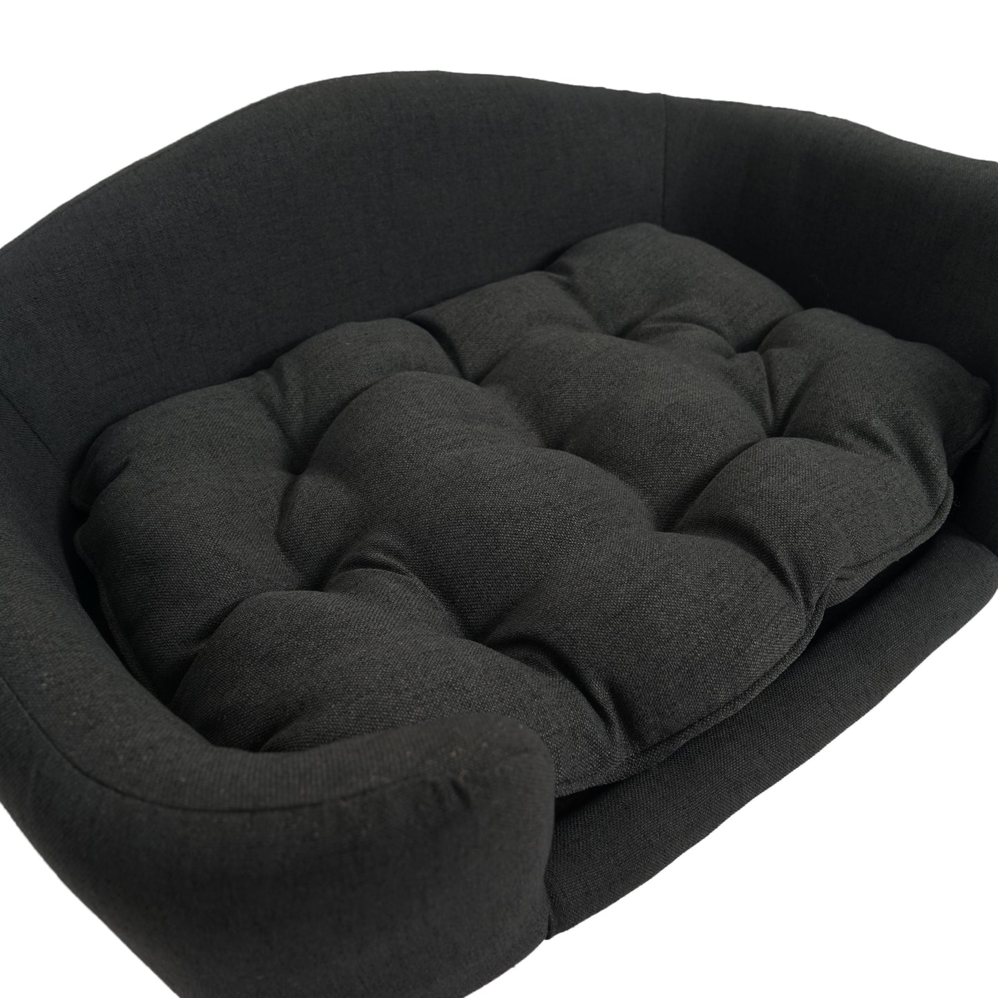 Tufted Cushion Dog Bed with Birch Legs