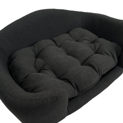 Tufted Cushion Dog Bed with Birch Legs