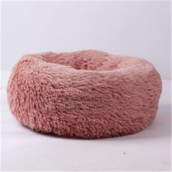 Round Plush Donut Pet Bed