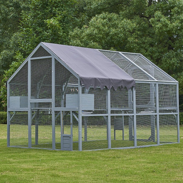 Backyard Cat House with Roof