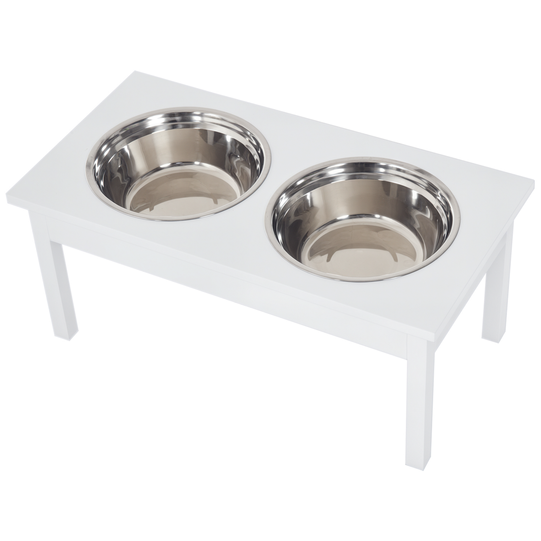 23" Wooden Raised Dog Bowl Station