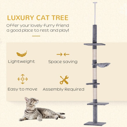 Floor To Ceiling Vertical Cat Tree Scratching Post