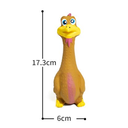 Latex Screaming Chicken Dog Toy Set