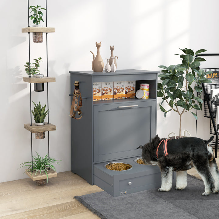Pet Feeder Station & Storage Cabinet