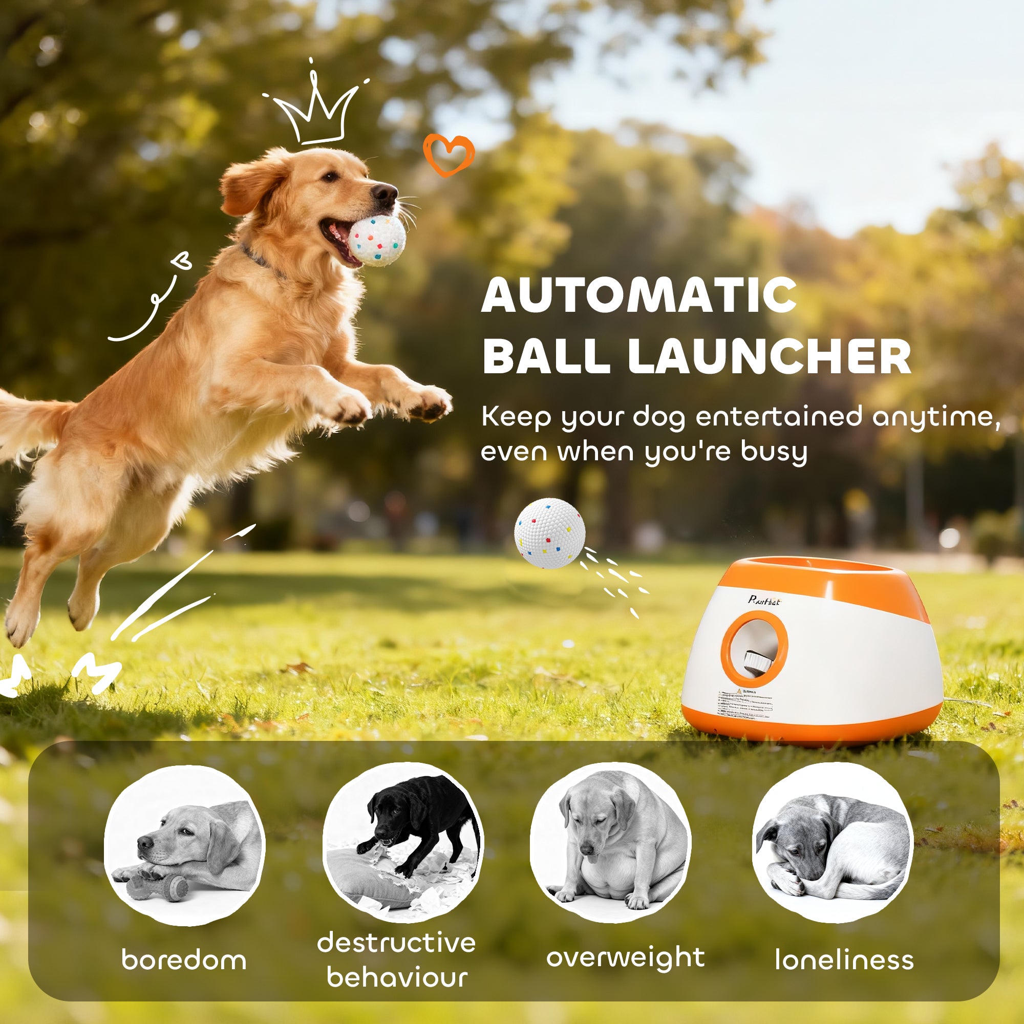Automatic Dog Ball Launcher 26-79 FT