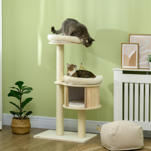 3-Level Cat Tree with Sisal Scratching Posts