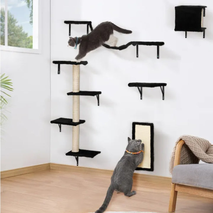 5 Pcs Wall Mounted Cat Climber Floating Set