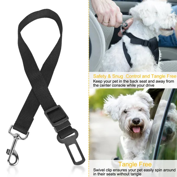 2 Pcs Pet Dog Seat Belt Leash